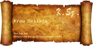 Kres Szilvia névjegykártya